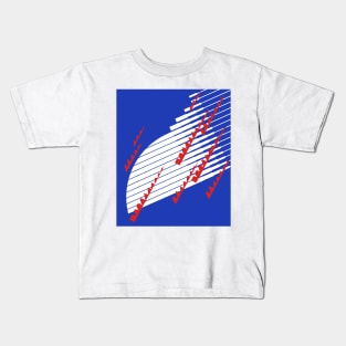 Japan Retro Blue White Red 1993 - 94 Kids T-Shirt